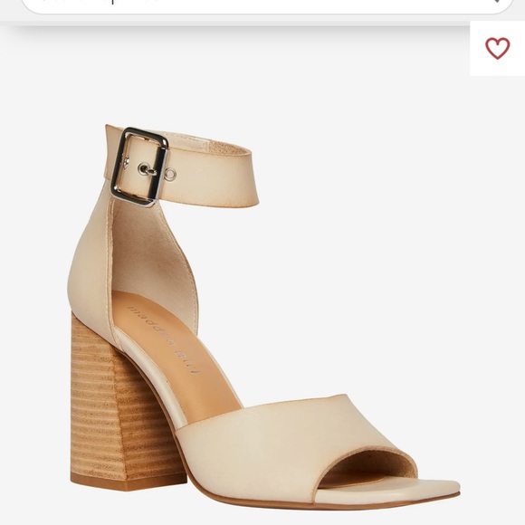 Madden Girl Reveal Ankle Strap Heels Nude Tan Block Stacked Wood NWOB Sz 9.5 - Picture 7 of 13